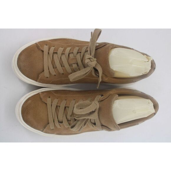 Steve Madden Charlie Taupe Suede Lace Up Rounded Toe Fashion Low Top Sneakers 9 - Picture 3 of 11
